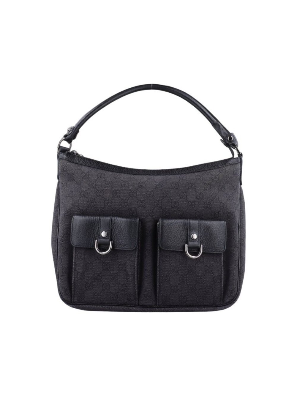 Gucci Abbey Hobo Black Canvas